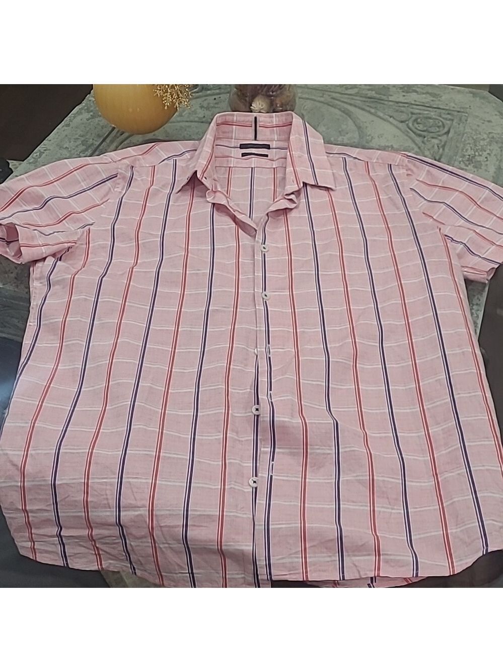 RW&CO MEN'S SHORT SLEEVE COTTON COLARED SHIRT LIKE NEW XL